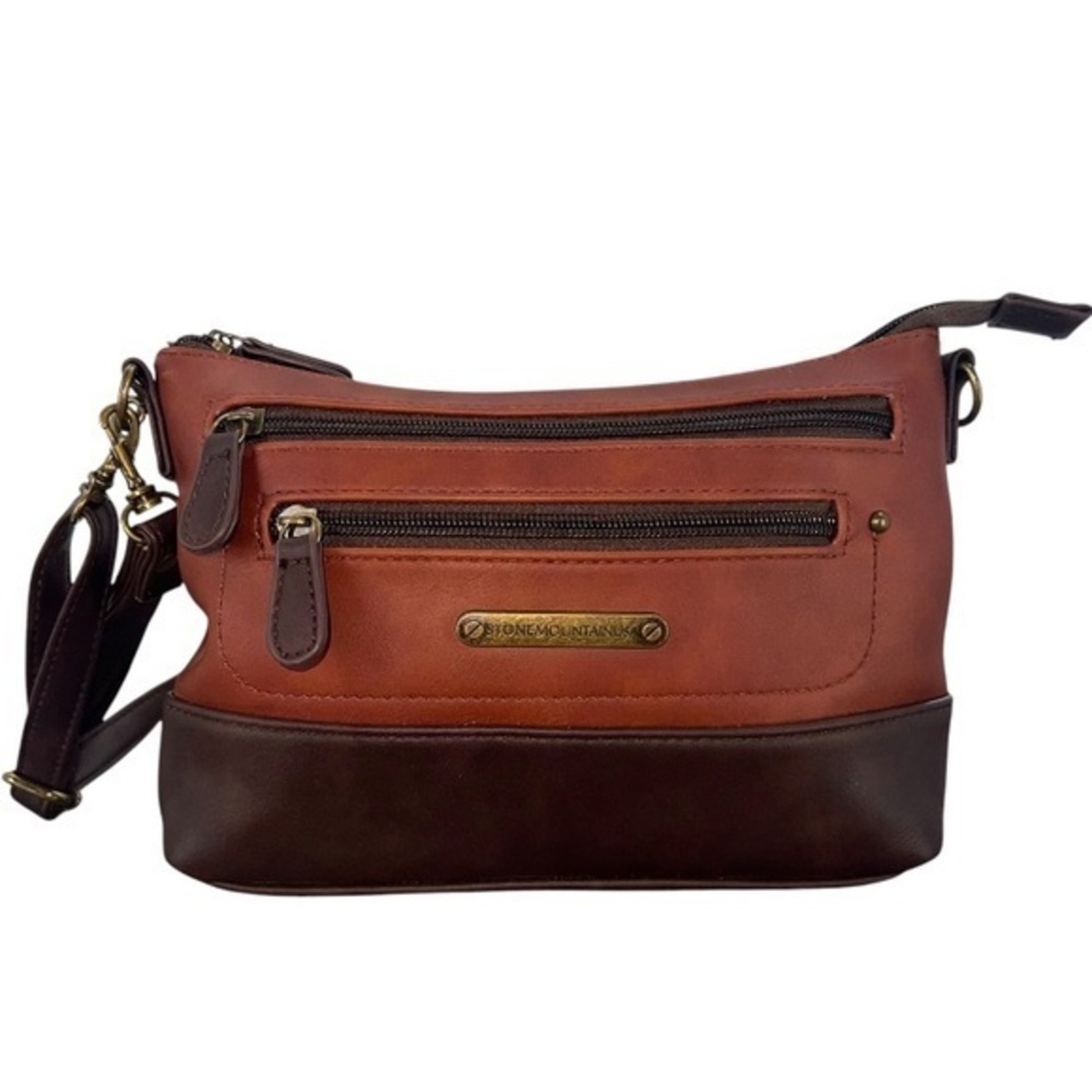 Stone Mountain Accessories Brown and Tan Crossbody Bag NWOT